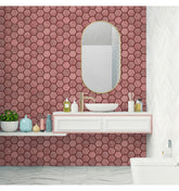 Pink Peel and Stick Backsplash Tiles
